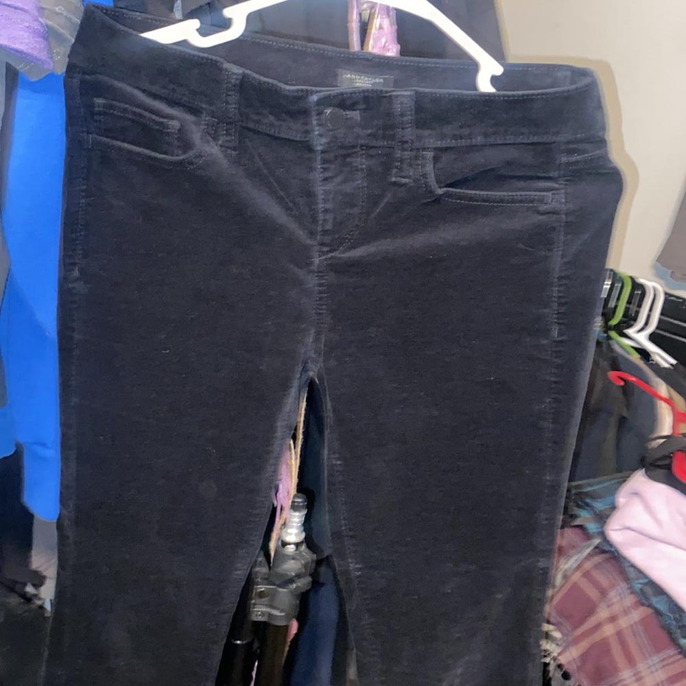Black pants - Ann Taylor suede velvet material - Petite size 4P (XS / Small)